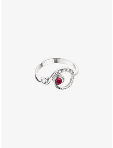 Stříbrný prsten Romantic Elegance s kubickou zirkonií Preciosa, červený