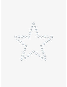 Nažehlovací aplikace s českým křišťálem Preciosa, hvězda Simple Star