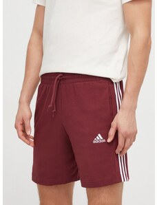 Kraťasy adidas pánské, vínová barva, IS1377