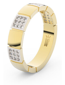 Danfil Zlatý dámský prsten DF 3057 ze žlutého zlata, s briliantem 46