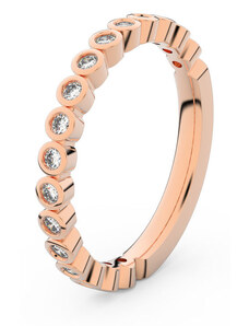 Danfil Zlatý dámský prsten DF 3899 z růžového zlata, s briliantem 46