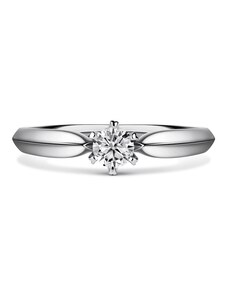 Danfil Mira | Zásnubní prsten se středovým kamenem 0.25ct, bílé zlato, s diamanty 46