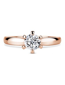Danfil Florence | Zásnubní prsten se středovým diamantem 0.500ct, růžové zlato 46