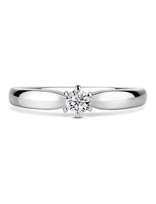 Danfil Florence | Zásnubní prsten se středovým diamantem 0.180ct, bílé zlato 46