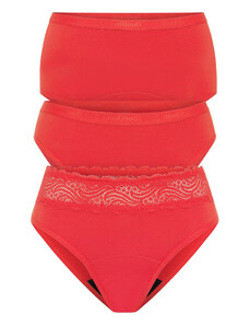 3PACK Menstruační kalhotky Modibodi Fiesta Red (MODI4271)