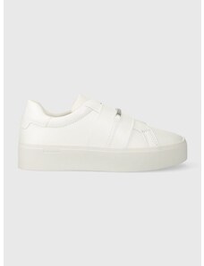 Sneakers boty Calvin Klein FLATFORM CUPSOLE SLIP ON W/HW bílá barva, HW0HW01862