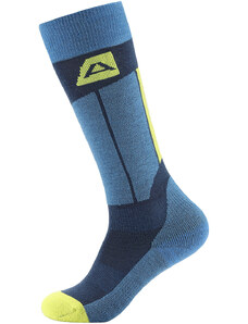Alpine Pro Rode Unisex lyžařské ponožky z merino vlny USCB083 perská modrá L