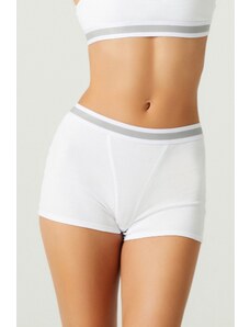 LOS OJOS x Melody White Cotton Ribbed Boxer Briefs