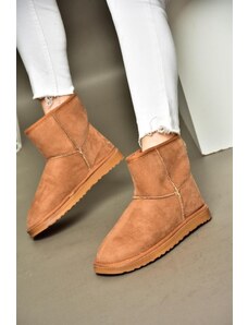 Fox Shoes R612026502 Tan Women's Boots with Suede and Pile Inside