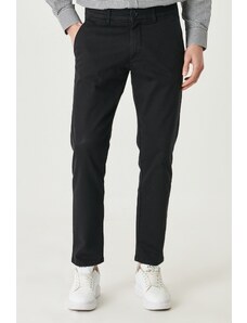 ALTINYILDIZ CLASSICS Men's Black Comfort Fit 360 Degree Stretch All-Directional Side Pocket Trousers.