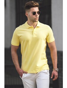 Madmext Yellow Basic Polo Neck Men's T-Shirt 5101