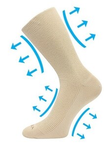 OREGAN extrémně volné ponožky Lonka béžová 35-38