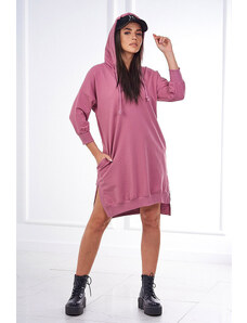 Fashionweek Pohodlné mikinové šaty s kapucí K9078