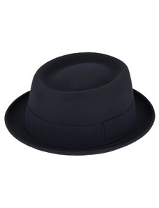 Plstěný klobouk porkpie Crushable - Fiebig - modrý klobouk 305017