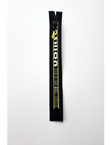 Haillo Fashion Krátký zip kapsový - potisk FASHION best... 18 cm, spirála, žlutá