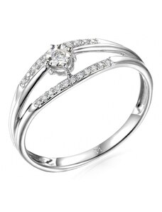 Gems, Diamantový prsten Akira z bílého zlata, vel.: 53, ø16,9 mm, 3862890-0-53-99