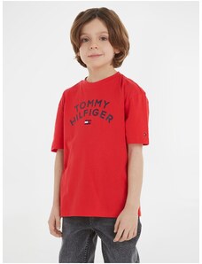 Červené klučičí tričko Tommy Hilfiger - Kluci