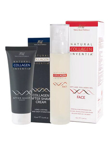 Inventia Krém po holení 75 ml + Živý kolagen FACE 50 ml dárková sada