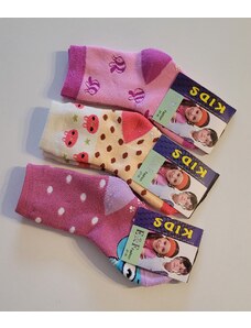Výprodej!!! Dívčí ponožky froté protiskluzové sada 3 - vel.27-30