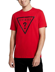 Guess Pánské Tričko Erikk Logo červené