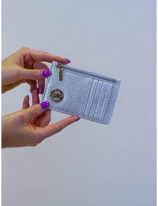 BudesIN Koženková stříbrná mini peněženka Eliana