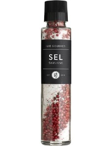 Sůl s růžovým pepřem 215 g, s mlýnkem, Lie Gourmet