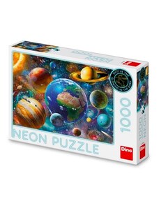 DINO Puzzle Planety 1000 dílků neon