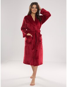 Women's bathrobe De Lafense 628 Abigail long M-2XL burgundy 069
