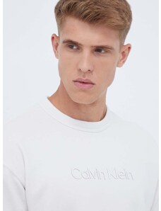 Tréninková mikina Calvin Klein Performance Essentials šedá barva, s potiskem