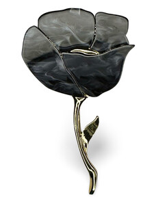 D Bijoux Dámská brož tulipán černý
