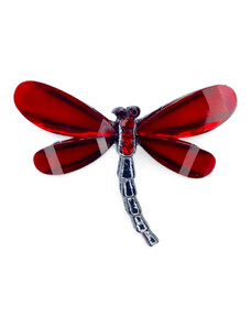 D Bijoux Dámská brož vážka s červenými křídly