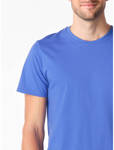 Bavlněné triko CityZen Agen modrofialová kulatý výstřih