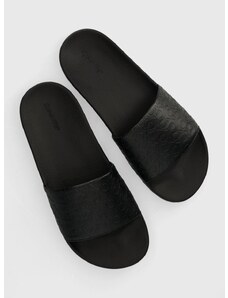 Pantofle Calvin Klein POOL SLIDE - MONO dámské, černá barva, HW0HW01624