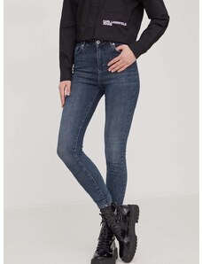 Džíny Karl Lagerfeld Jeans dámské, tmavomodrá barva
