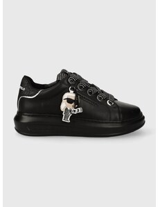 Kožené sneakers boty Karl Lagerfeld KAPRI černá barva, KL62576N