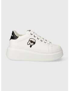 Kožené sneakers boty Karl Lagerfeld ANAKAPRI bílá barva, KL63530N