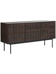 Tmavě hnědá dubová komoda Unique Furniture Latina 160 x 45 cm