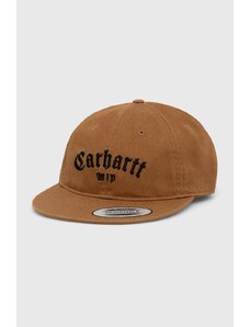 Kšiltovka Carhartt WIP Onyx Cap hnědá barva, s aplikací, I032899.08WXX