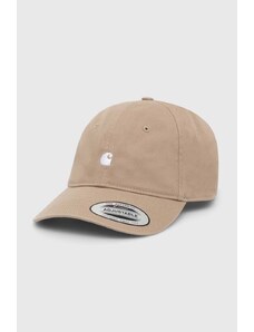 Bavlněná baseballová čepice Carhartt WIP Madison Logo Cap béžová barva, s aplikací, I023750.25WXX