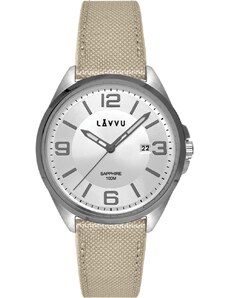 LAVVU Pánské hodinky se safírovým sklem HERNING Grey LWM0098