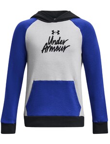 Mikina s kapucí Under Armour Rival Fleece Script Colorblock 1379795-400