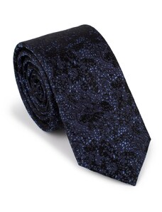Vzorovaná hedvábná kravata Wittchen, černo-modrá, hedvábí