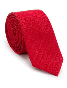 Vzorovaná hedvábná kravata Wittchen, červená, hedvábí