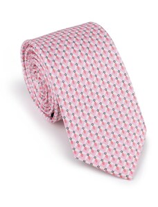Vzorovaná hedvábná kravata Wittchen, růžovo-modrá, hedvábí