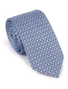 Vzorovaná hedvábná kravata Wittchen, modro-šedá, hedvábí