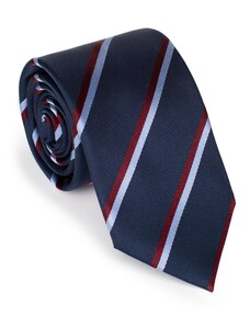 Vzorovaná hedvábná kravata Wittchen, tmavě modro-vínová, hedvábí