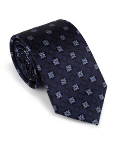 Vzorovaná hedvábná kravata Wittchen, tmavě modro-modrá, hedvábí