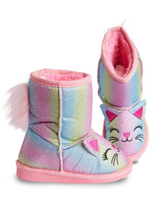 Denokids Cat-Colored Glittery Girls' Boots