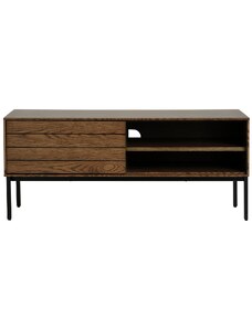 Tmavě hnědý TV stolek Unique Furniture Modica 120 x 40 cm