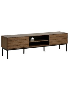 Tmavě hnědý TV stolek Unique Furniture Modica 180 x 40 cm